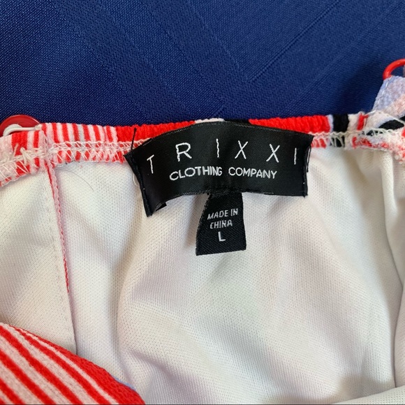 Francesca’s Trixxi Red Striped Sleevless Dress - Picture 4 of 6